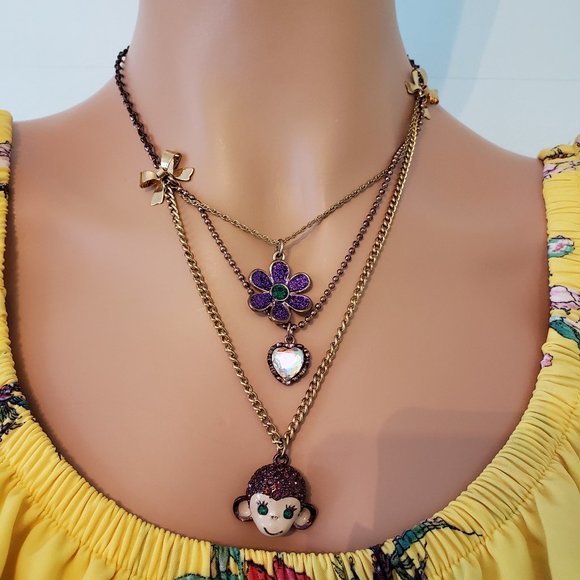 Betsey Johnson Layer Necklace. NWOT. - Picture 2 of 12